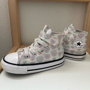 Converse toddler high tops with hearts